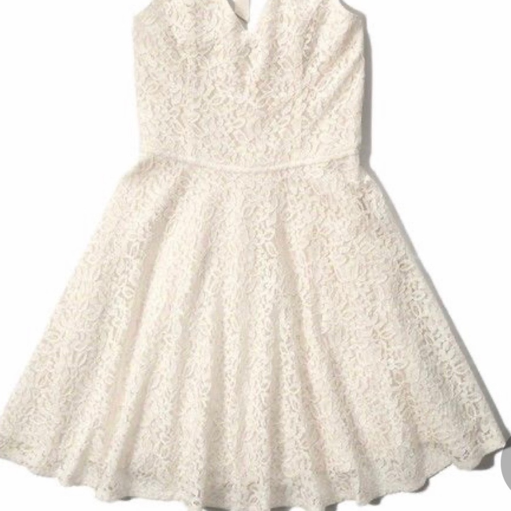 ABERCROMBIE & FITCH HALTER LACE DRESS